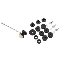 1x Stainless Steel &amp; Felt Shaft Black Drum Pedal Bass Drum Beater &amp; 18x Cymbal Felts Hi-Hat Clutch Felt Hi Hat Cup Felt