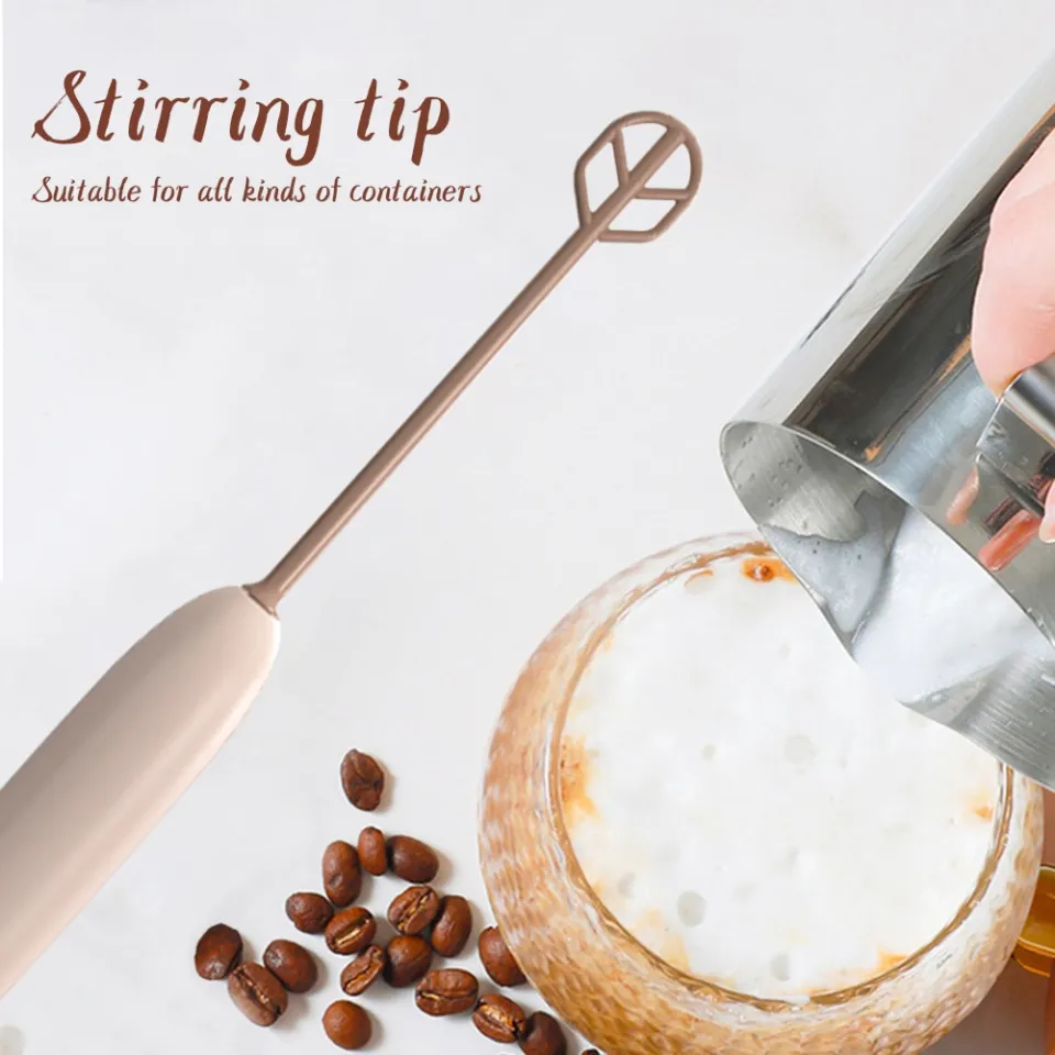 Portable Handheld Blender Low Speed Drink Mixer Detachable Tip With Battery  Operated Egg Whisk Beater For Matcha Juice Egg