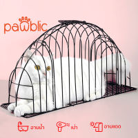 Pawblic?กรงอาบน้ำแมว กรงล้างแมว Large Size  ที่อาบน้ำแมว?กรงเป่าขน กรงอบน้ำสัตว์เลี้ยง กรงไดร์ขน กรงใส่ผมเป่าขนแมว อเนกประสงค์ แถมฟรีแปรงปัดขน