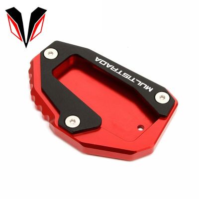 For DUCATI Multistrada 950 1200 / Enduro / Pro 1200S 1100 1260 Kickstand Side Stand Plate Pad Enlarge Extension Foot Sidestand Food Storage  Dispenser