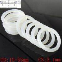 White Food Grade Silicon Rubber O-Ring Seals Washer Cross Section 3.1mm OD 10-100mm