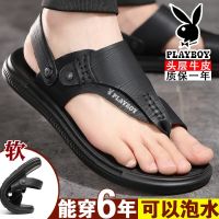 【Ready】? ls mens new summer ler soft-soled shoes -slip flip-flops two- d s and slippers