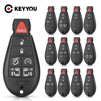KEYYOU 3/4/5/6 Buttons Replace Key Shell Case For Chrysler 300C For Jeep Commende For Dodge Durango Ram Grand Caravan Cherokee