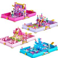 Friends Story Book Building Blocks Princess House Castle Flower Garden Model MOC Toys For Girls Gift