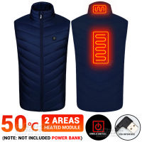 9 Areas Winter Men Heated Vest USB Heating Jacket Ski Motorcycle Down Jacket Warm Vest Thermal Moto Motorbike Hunting Clothing