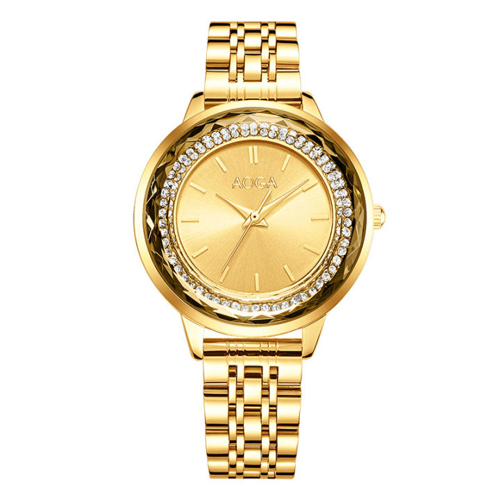 นาฬิกาแฟชั่นผู้หญิง2023ใหม่สายเหล็กเพชรยิปโซนาฬิกาผู้หญิงควอตซ์นาฬิกาผู้หญิงเพชรนาฬิกาผู้หญิง