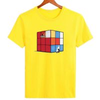 High quality Rubiks cube printed T-shirt New fashion and sensorless printing short sleeve Summer casual top B1-12 Brain Teasers