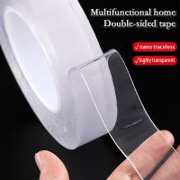 ☄ 1mm/2mm Thick Reusable Acrylic Nano Tape Double Sided Transparent Strong Adhesive No Trace Waterproof Washable Desk Kitchen Bath