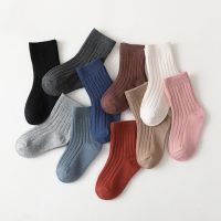 0 7Years Children Socks For Boys School Sock Stripped Girls Ankle Sock Toddlers Cotton Socks Kids Infant Baby Socken Solid Color