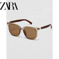 ZARAˉRetro Brown Big Frame Sunglasses Womens Advanced Sense Square Wood Grain Glasses Internet Celebrity Sunglasses Men 2023 New