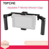 Topcine Directors Cage for Camera Monitors. Adjustable 7" Monitor Cage Rig With Dual Rubber Handles &amp; Support Bracket Accessory for SmallHD 700 Series