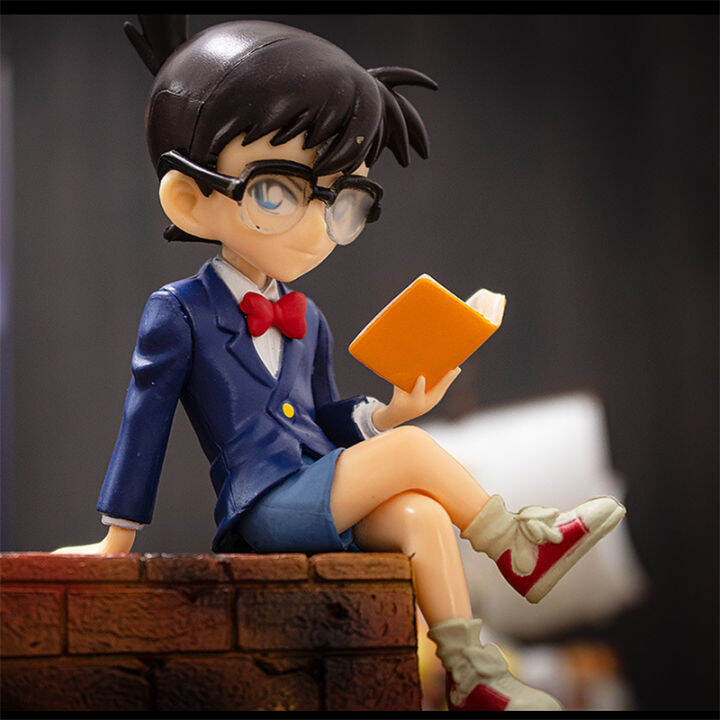 Japanese Anime Cartoon Detective Conan Action Figures Reading Book And ...