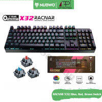 Nubwo X32 KEYBOARD(คียบอร์ด)Gaming รุ่นRacnar X32(Blue, Red, Brown)-APP Solution