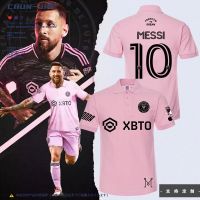 2023High quality new style Original Miami International MLS No. 10 Messi Football Jersey Home and Away Short Sleeve Lapel Polo Shirt Summer T-Shirt Men