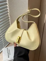 Niche design bag 2023 new spring and summer hot style shoulder bag unique wrinkled womens bag high-end armpit bag 【QYUE】