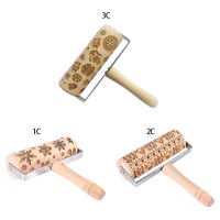 Push-Style Embossing Rolling Pin Printed Cookie Dough Stick Fondant Tool Baking Cake Dough Engraved Roller Pins Kitchen Tool