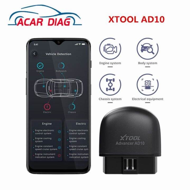 Xtool Ad10 Obd2 Diagnostic Scanner Bluetooth 4.2 Elm327 Engineer Code