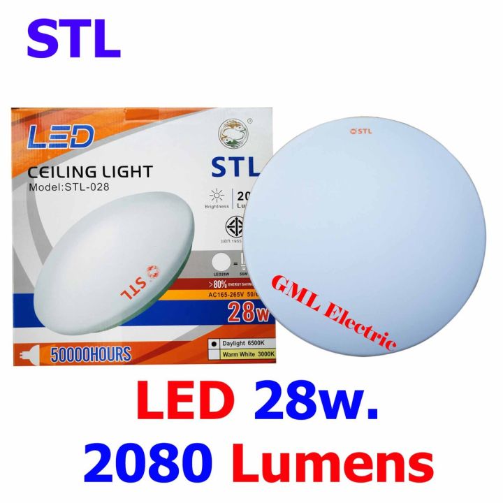 โปรโมชั่น-stl-โคมไฟติดเพดาน-led-28w-แสงขาว-พร้อมหลอด-โคมติดเพดาน-โคมไฟเพดาน-โคมไฟ-led-โคมไฟซาลาเปา-โคมไฟเพดานกลม-หลอดไฟ-led-ราคาถูก-หลอด-ไฟ-หลอดไฟตกแต่ง-หลอดไฟบ้าน-หลอดไฟพลังแดด