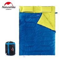 Nature Hike Outdoor Travel Hiking Double Cotton Sleeping Bag 2 Persons Envelope Camping Sleeping Bag With Pillow