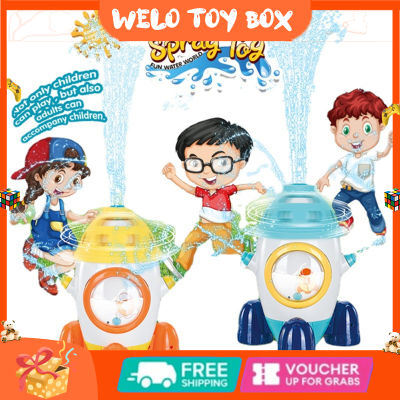 Fast Delivery Rocket Launcher Water Spray Rocket Toys Water Pressure Lift Sprinkler Rotating Water Toys