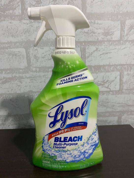 Lysol All Purpose Cleaner Spray, White & Shine with Bleach, 946ml