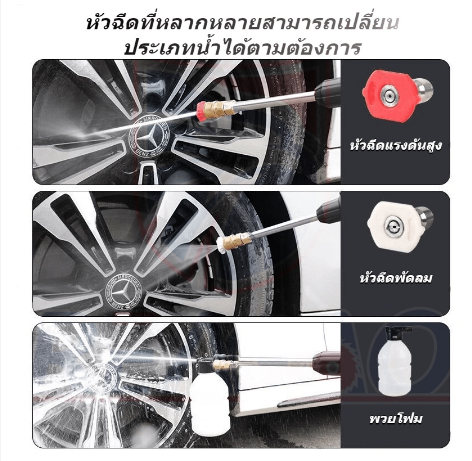 ehomemall-เครื่องฉีดน้ำแรงดันสูงไร้สาย-แบต-2-ก้อน-ปืนฉีดน้ำไร้สายเครื่องล้างรถ-ปืนฉีดน้ำแรงดันสูง-ปืนฉีดน้ำแรงดันสูง