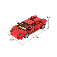 MOC Road racing Supercar LP5000 QV-Red Diablo 6.0 Car Building Blocks Kit Countach Hypercar Vehicle Toys For Children Xmas Gifts