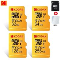 [A Necessary] KODAK การ์ดความจำ32GB 64GB 128GB 256GB Micro SD A1 C10 U3 V30 100เมกะไบต์/วินาทีฟรีอะแดปเตอร์สูงความเร็ว Mini TF สมาร์ทโฟน