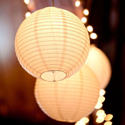 10pcsLot (6, 8, 10, 12, 14, 16inch) Warm White LED Lantern Lights Chinese Paper Ball Lampions For Wedding Party Decoration