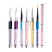 CW above1Pc Rhinestone Handle Nail Art Acrylic UV Gel Extension Brush Grids Flower DIY Design Drawing Liner Pan Manicure Tool: