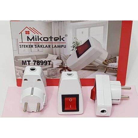 MIKOTEK Steker + Saklar + Lampu Steker Arde Switch On Off MIKOTEK ...
