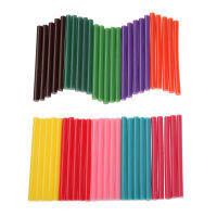 DRELD 50 Pcs 7x100 มม. DIY Hot Melt กาวติดกาวที่มีสีสันสำหรับปืนกาวไฟฟ้าเครื่องเสียงรถยนต์หัตถกรรมซ่อม Sealing Wax Stick-Apeupoe