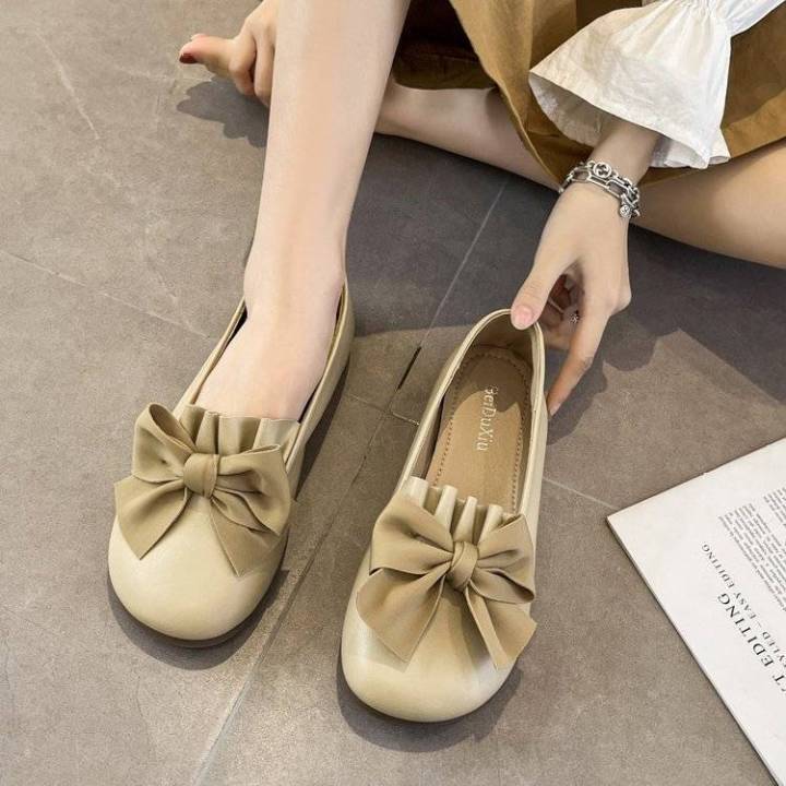 2023-new-internet-celebrity-flat-bowknot-british-style-leather-shoes-womens-shoes-womens-doug-shoes-womens-shoes