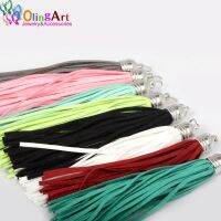 【YF】✕❅☇  OlingArt 10CM 8pcs Suede Tassel Keychain Cellphone Straps Jewelry making Charms Leather Tassels With Accessories 2021