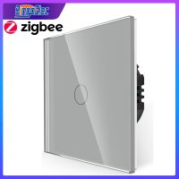 ✗✙♙ Bingoelec Smart Switch No Neutral Wire Zigbee Switch Light Switch with Crystal Glass Panel Zigbee Tuya Home Improvement