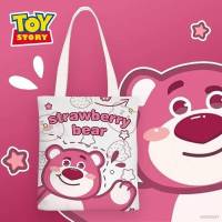 FX Toy Story Lotso strawberry bear Cartoon Cute Canvas Women Handbag Shoulder Bag Student Fashion Large Capacity XF