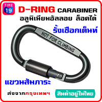 ราคา1ชิ้น D-ring Carabiner คาราบิเนอร์ อลูมิเนียมอัลลอยความแข็งแรงสูง แบบล็อคได้ แคมป์ปิ้ง แขวนอุปกรณ์ รั้งเชือกเต็นท์