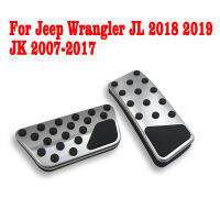 Stainless Steel Accelerator Pedal Brake Pedal Cover Pad Non-Slip For Jeep Wrangler JL 2018 2019 JK 2007-2017 Car Accessories