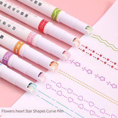 hot！【DT】 6pcs Shaped Highlighter Pens set Colorful Stationery School Graffiti
