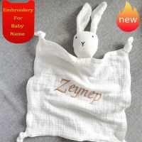 【DT】hot！ Name Personalized Baby Comforter Blanket Muslin Newborn Sleeping Kid Soothe Appease Bib Saliva Cotton