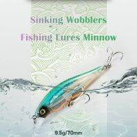 【LZ】☃  Afundando Wobblers Fishing Lures Isca Minnow Longa Distância Água Doce Água do Mar Duro Artificial Baixo Gotas 95g