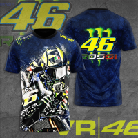 New！Yamaha 2023！VR46 Motorcycle Racing Team Short Sleeve T-shirt, Summer Fashion, Boys and Girls 6XL 2022 High quality products （Freeprinting of names）