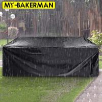 75 Sizes Furniture Waterproof Cover For Rattan Table Cube Chair Sofa Rain Garden Patio Protective Cover Black and Silver