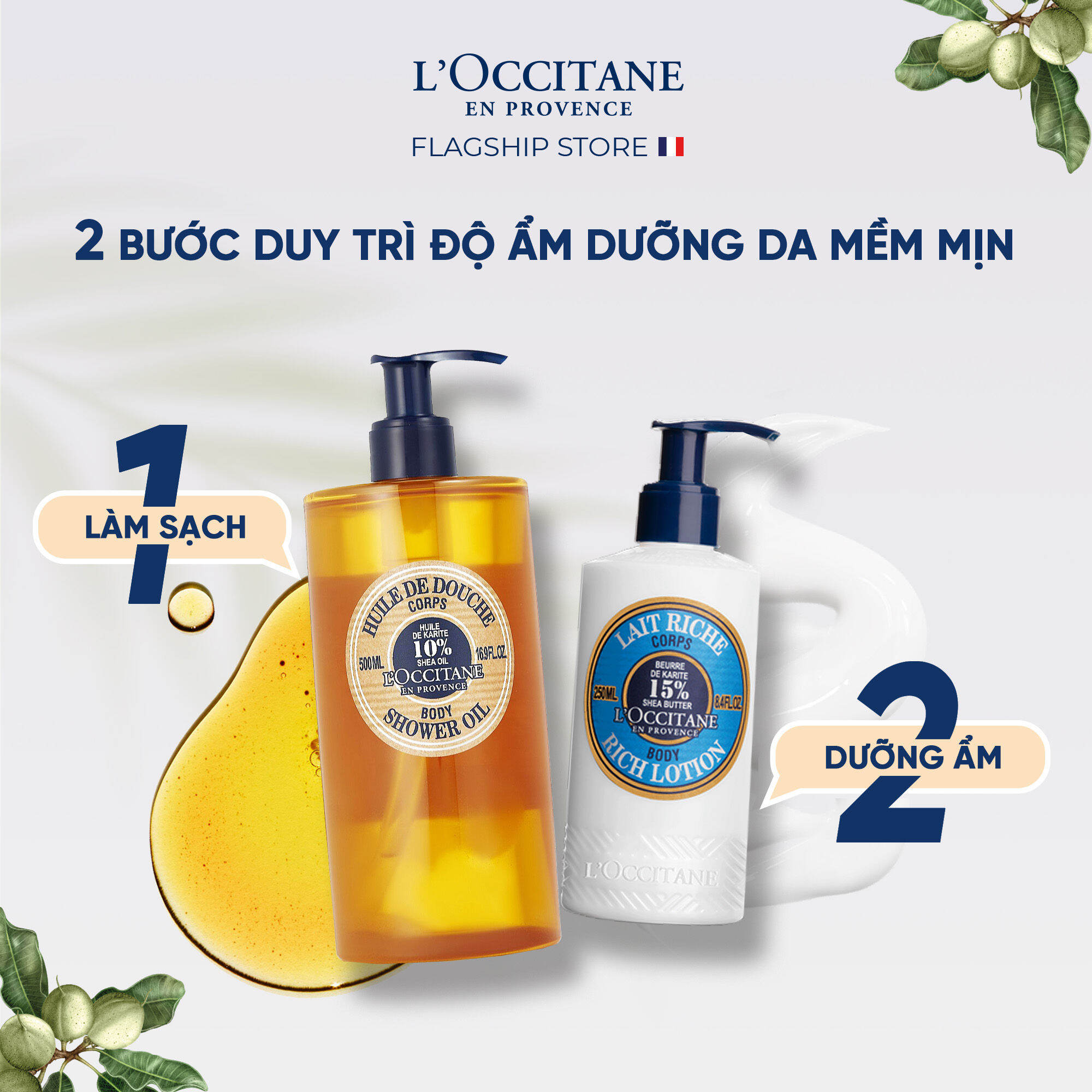 [DEAL SỐC]Dầu Tắm Dưỡng Ẩm Bơ Đậu Mỡ L'Occitane Shea Butter Fabulous Shower Oil 500ml Lazada.vn