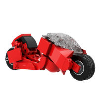 Gobricks MOC AKIRA Red Fighting Motorcycle Model Racing Motor Building Block Set ของเล่นเพื่อการศึกษาสำหรับเด็กผู้ใหญ่วันเกิด Gift