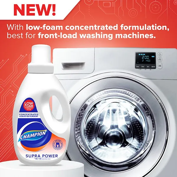 Champion Liquid HE Detergent Low Foam for Semi Automatic and Automatic ...