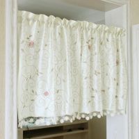 【YD】 Embroidered Tiers Short Curtain for Window Trim Finished Half