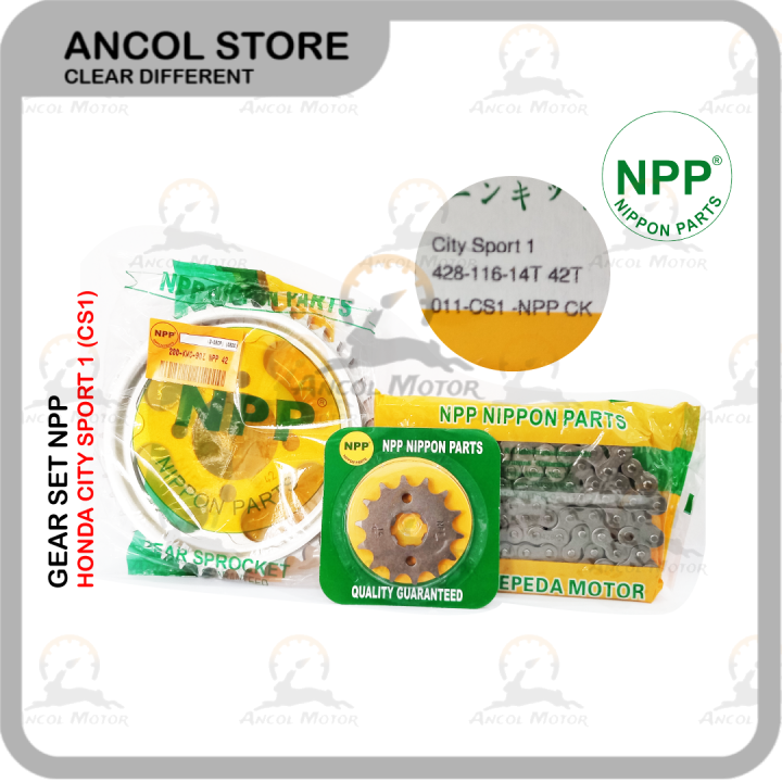 Gear Set Honda CS1 Rantai Komplit GirSet Depan Belakang NPP Kuat Awet Lazada Indonesia