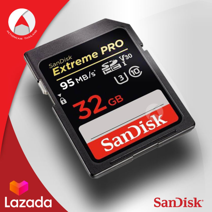 sandisk-extreme-pro-sd-card-32gb-sdhc-ความเร็ว-อ่าน-95mb-s-เขียน-90mb-s-sdsdxxg-032g-gn4in-เมมโมรี่-การ์ด-แซนดิส-กล้อง-ถ่ายภาพ-ถ่ายรูป-ถ่ายวีดีโอ-กล้องdslr-รับประกัน-lifetime-โดย-synnex