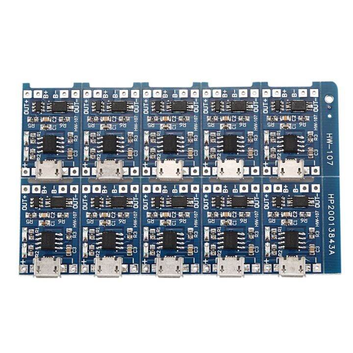 10pcs-5v-mini-usb-1a-18650-for-tp4056-lithium-battery-charging-board-with-protection-charger-module